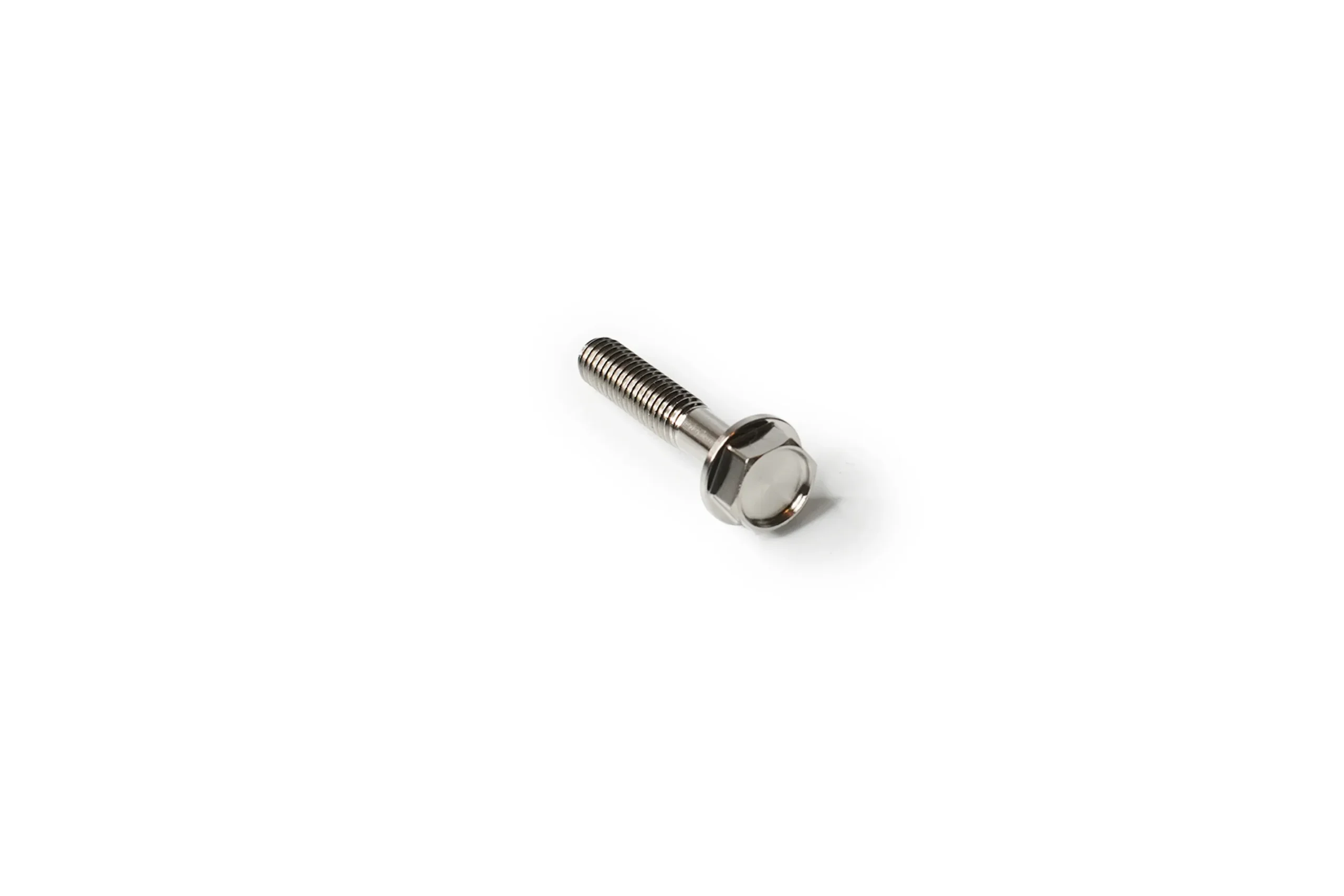Titanium hex flange bolt M6x1.0 x 30mm with 10mm grip - view 2 - Grade 5 Ti-6Al-4V