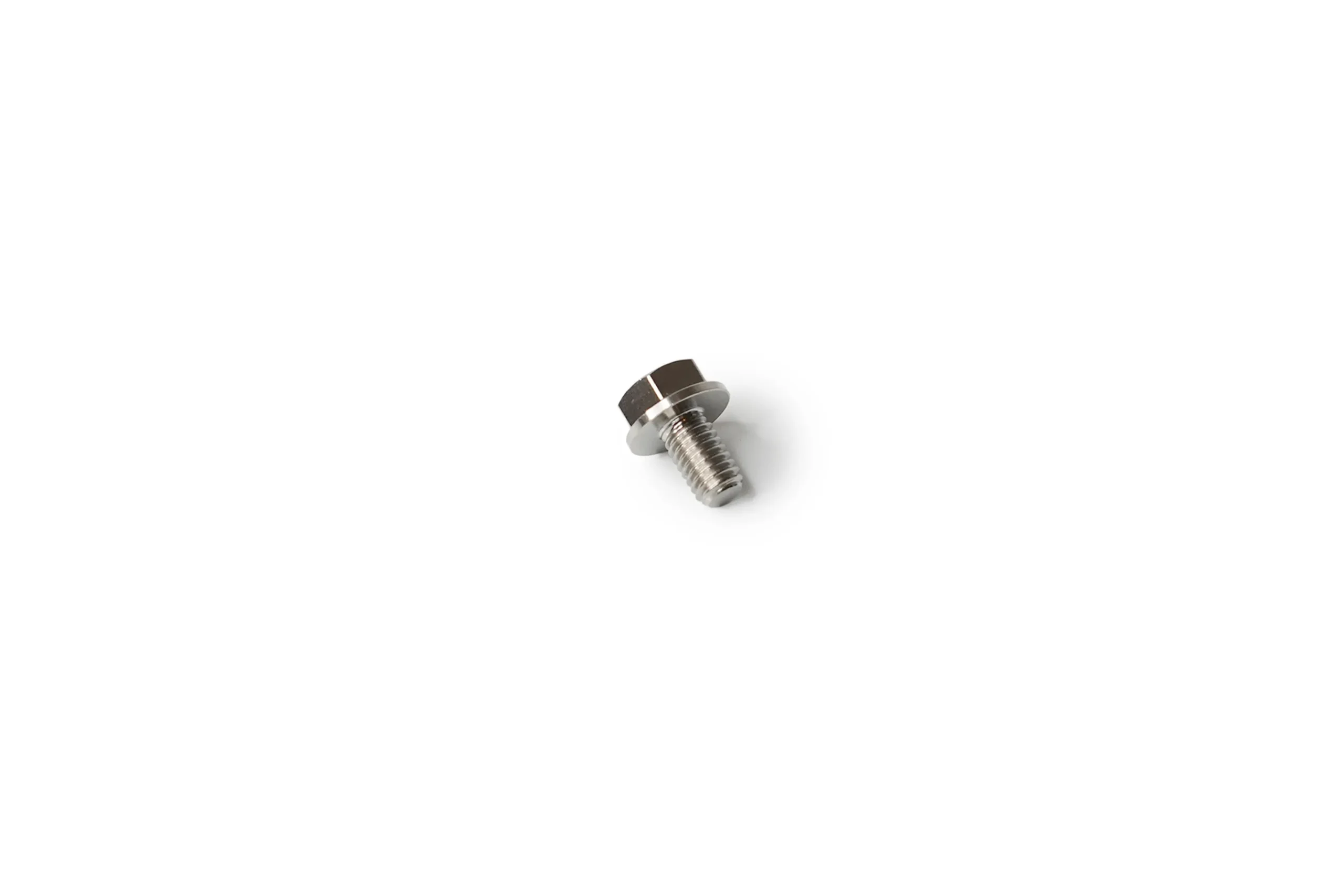 m6_flanged_10mmlength2 Titanium hex flange bolt M6x1.0 x 10mm full thread - view 2 - Grade 5 Ti-6Al-4V
