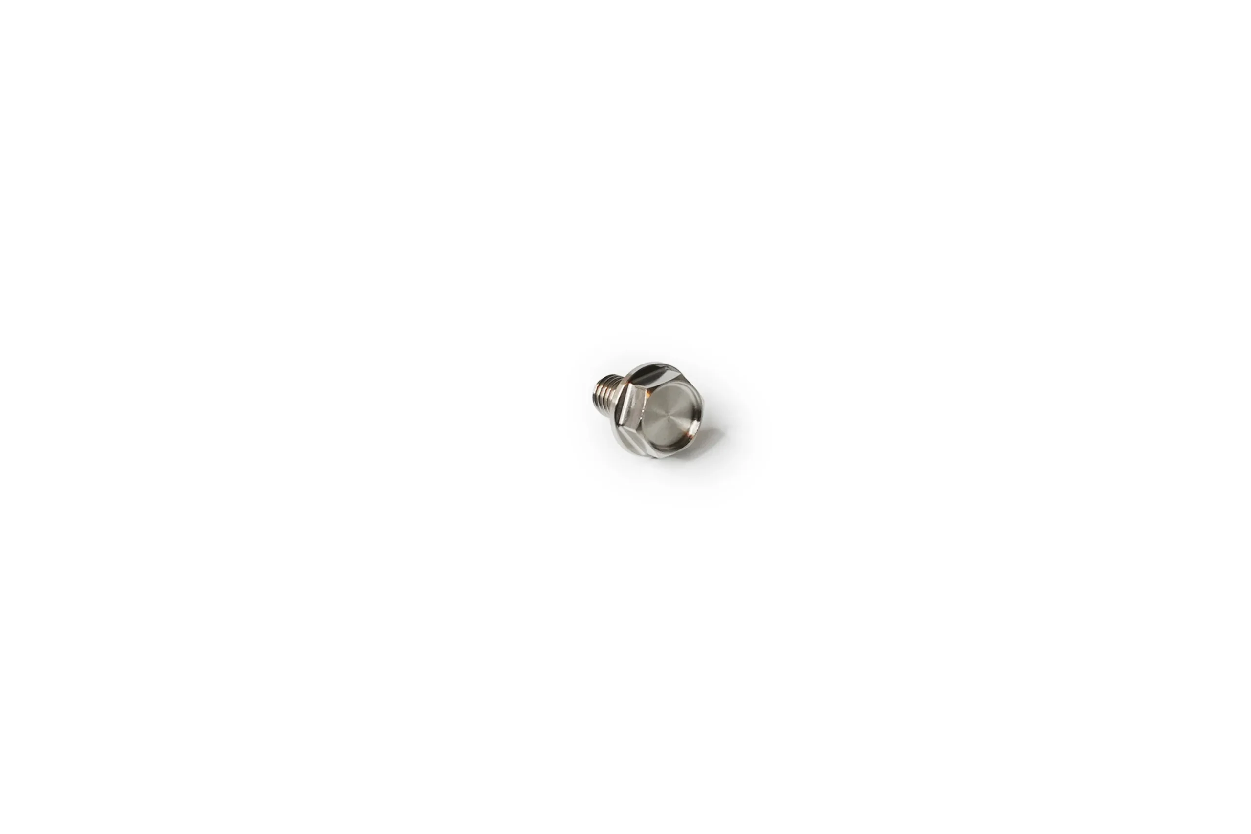 Titanium hex flange bolt M6x1.0 x 10mm full thread - view 3 - Grade 5 Ti-6Al-4V
