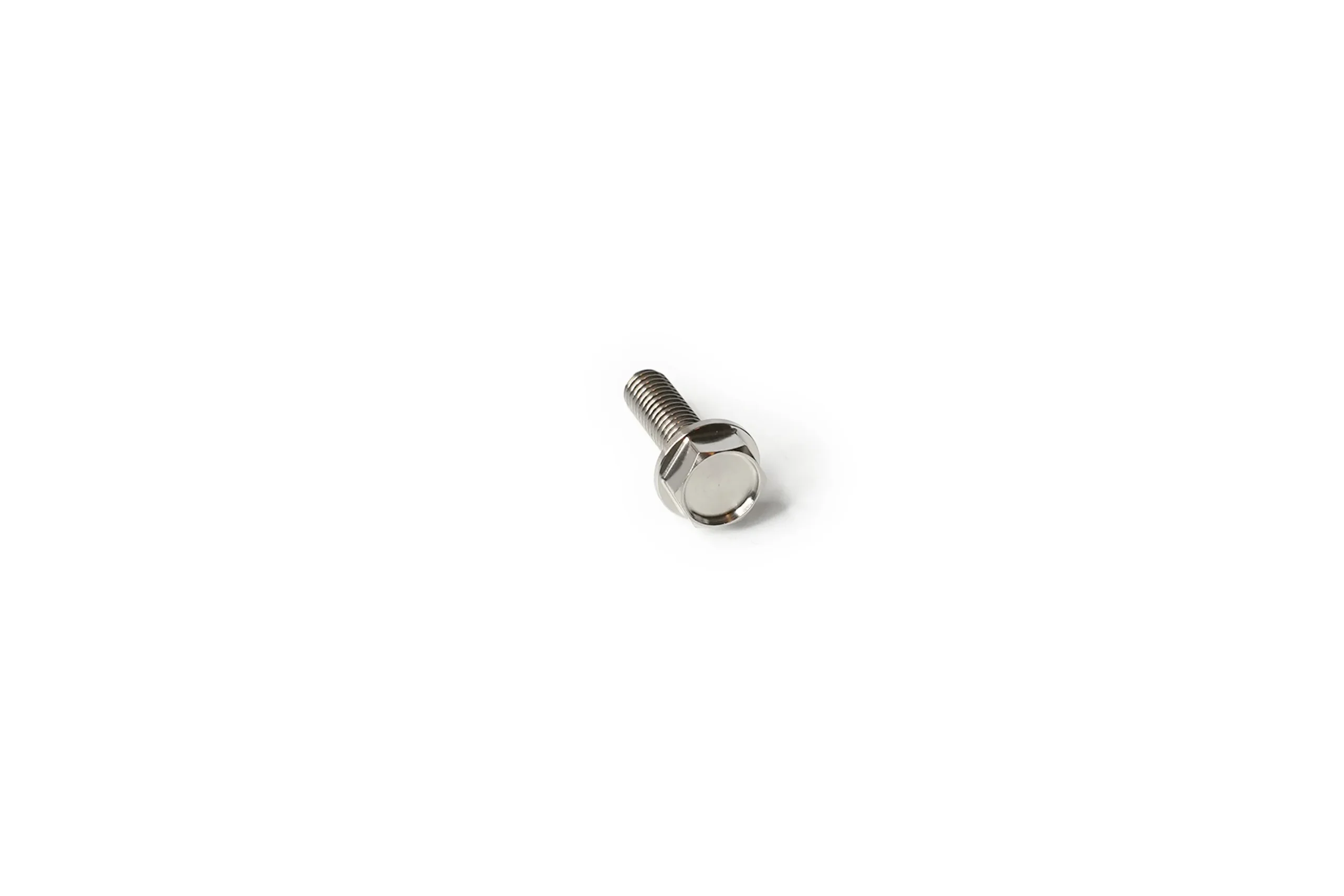 Titanium hex flange bolt M6x1.0 x 20mm full thread - view 2 - Grade 5 Ti-6Al-4V
