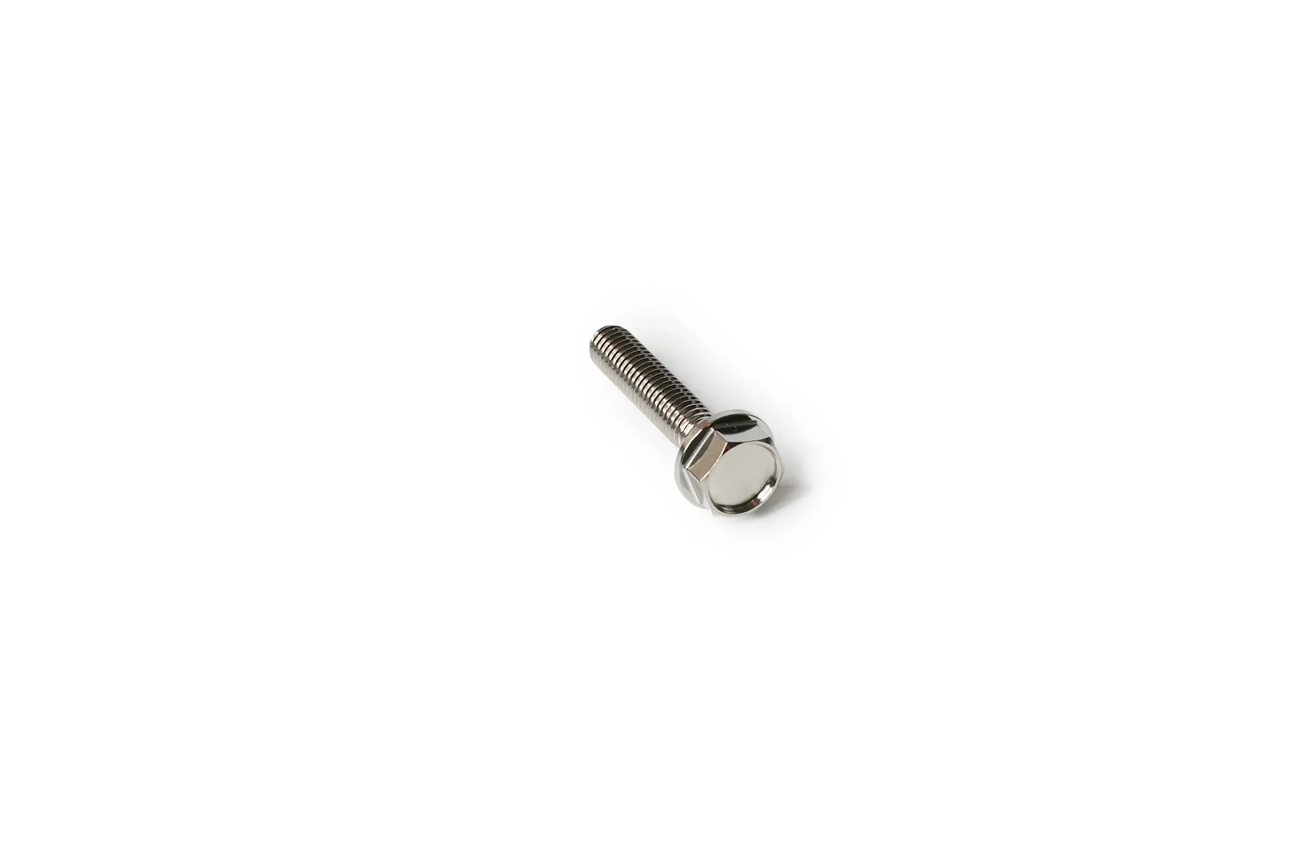 Titanium hex flange bolt M6x1.0 x 30mm with 5mm grip - view 2 - Grade 5 Ti-6Al-4V