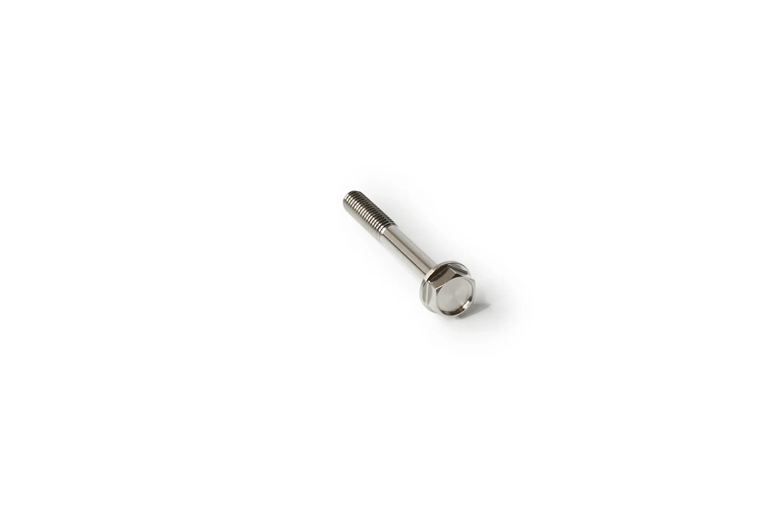 Titanium hex flange bolt M6x1.0 x 45mm with 25mm grip - view 2 - Grade 5 Ti-6Al-4V